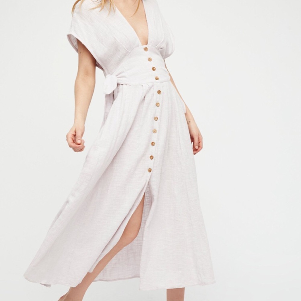 Free People Linen white dress